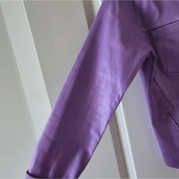 L'AGENCE Janelle Coated Denim Jacket Orchid Coated  Small - Picture 4 of 8